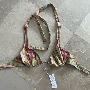 Frankies Bikinis x Hailee Steinfeld: Stardust Halter Bikini Top - Disco Yellow